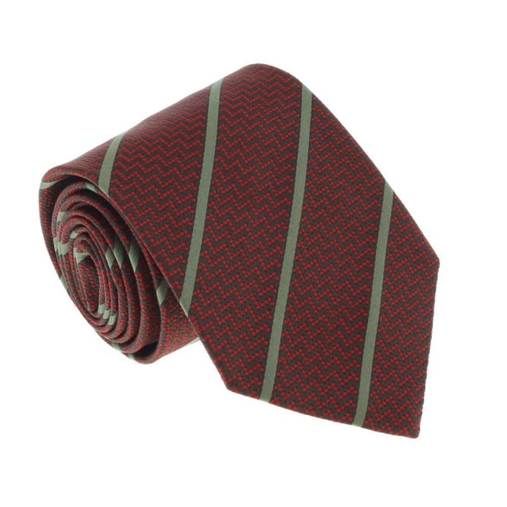 Missoni U4545 Red/Gray Repp 100% Silk Tie